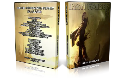 Artwork Cover of Iron Maiden 2006-12-02 DVD Milan Audience