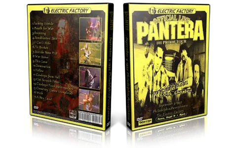 Artwork Cover of Pantera 1997-09-09 DVD Philladelphia Audience