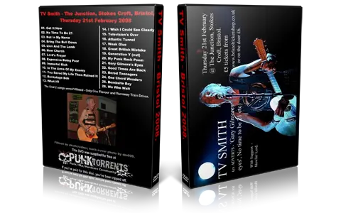 Artwork Cover of TV Smith 2008-02-21 DVD Bristol Audience