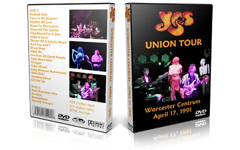 Artwork Cover of Yes 1991-04-17 DVD Worcester Audience