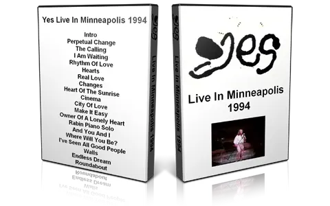Artwork Cover of Yes 1994-07-03 DVD Minneapolis Audience