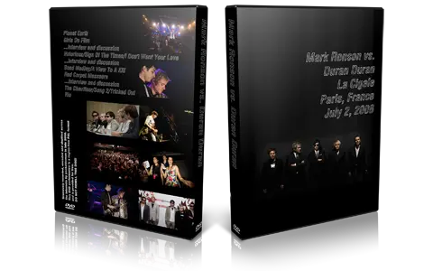Artwork Cover of Duran Duran 2008-07-02 DVD Paris Proshot