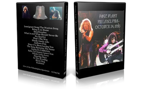Artwork Cover of Jimmy Page and Robert Plant 1995-10-24 DVD Philadelphia Audience