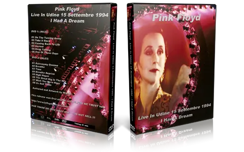 Artwork Cover of Pink Floyd 1994-09-15 DVD Udine Audience