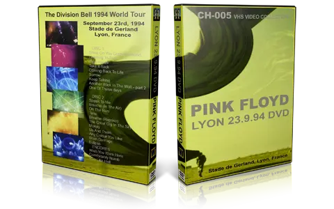 Artwork Cover of Pink Floyd 1994-09-23 DVD Lyon Audience