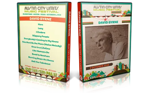 Artwork Cover of David Byrne 2018-10-05 DVD Austin City Limits Music Festival Proshot