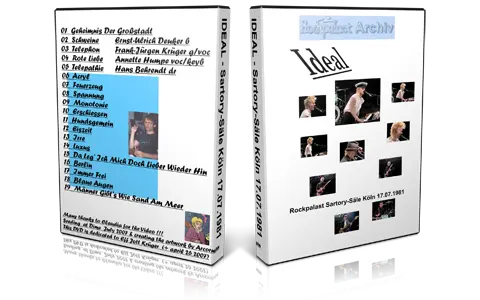 Artwork Cover of Ideal 1981-07-17 DVD Cologne Proshot