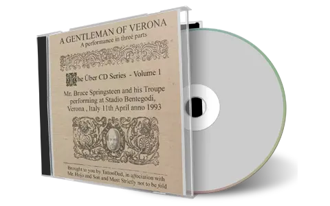 Artwork Cover of Bruce Springsteen 1993-04-11 CD Verona Soundboard