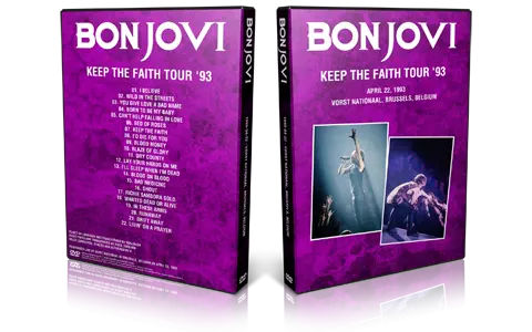 Artwork Cover of Bon Jovi 1993-04-22 DVD Brussels Audience