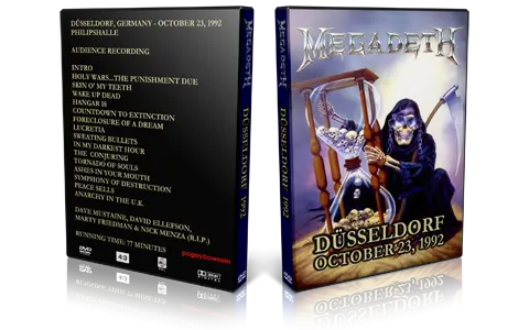 Artwork Cover of Megadeth 1992-10-23 DVD Dusseldorf Audience