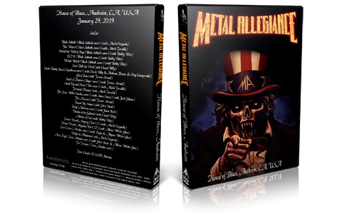 Artwork Cover of Metal Allegiance 2019-01-29 DVD Anaheim Audience