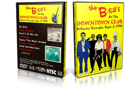 Artwork Cover of The B52s 1978-09-02 DVD Atlanta Audience