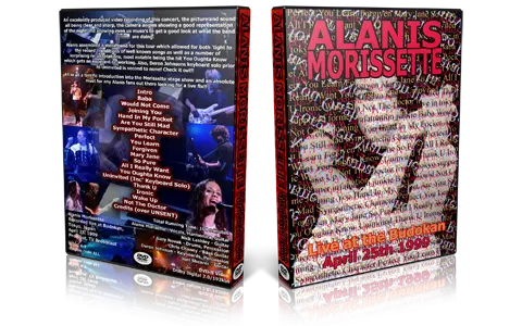 Artwork Cover of Alanis Morissette 1999-04-25 DVD Tokyo Proshot