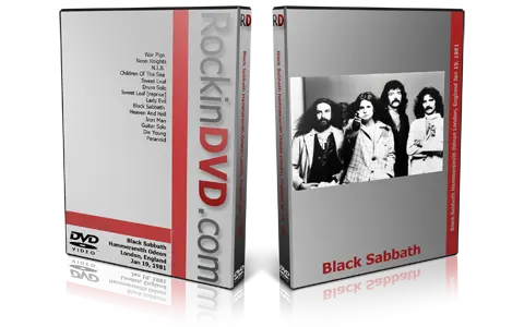 Artwork Cover of Black Sabbath 1981-01-19 DVD London Audience