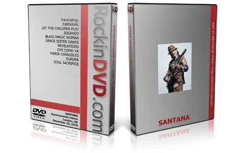 Artwork Cover of Carlos Santana 1976-12-15 DVD London Proshot