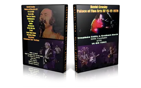 Artwork Cover of David Crosby 1979-12-15 DVD San Francisco Proshot