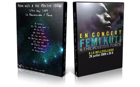 Artwork Cover of Femi Kuti 2009-07-29 DVD Paris Proshot