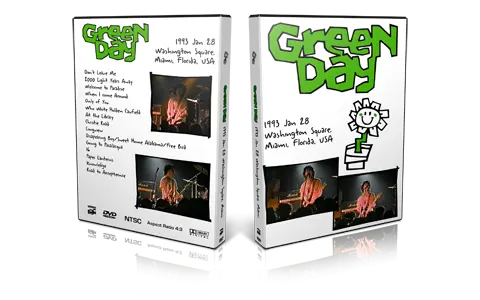 Artwork Cover of Green Day 1993-01-28 DVD Miami Proshot