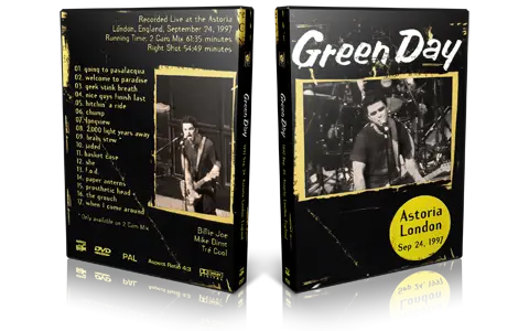 Artwork Cover of Green Day 1997-09-24 DVD Astoria Audience