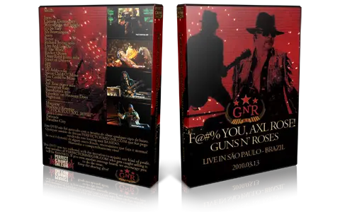 Artwork Cover of Guns N Roses 2010-03-13 DVD Sao Paulo Audience