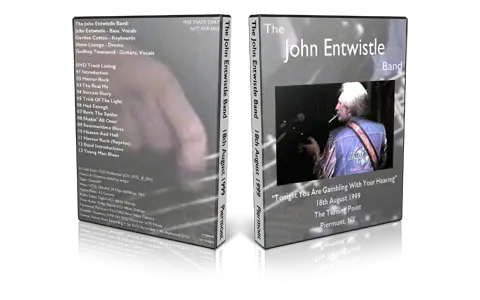 Artwork Cover of John Entwistle 1999-08-18 DVD New York City Audience