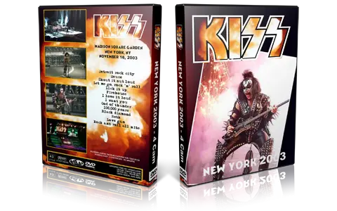Artwork Cover of KISS 2003-11-16 DVD New York City Audience
