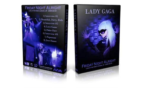 Artwork Cover of Lady Gaga 2009-02-04 DVD London Proshot