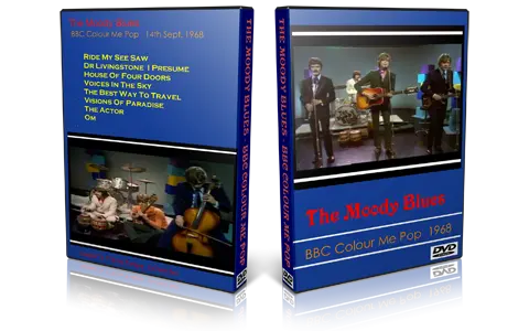 Artwork Cover of Moody Blues Compilation DVD BBC Colour Me Pop 1968 Proshot