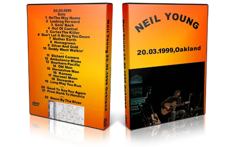 Artwork Cover of Neil Young 1999-03-20 DVD Oakland Audience