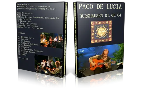 Artwork Cover of Paco de Lucia  2004-05-01 DVD Burghausen Proshot