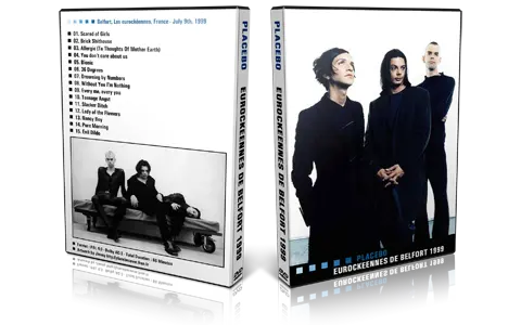 Artwork Cover of Placebo 1999-07-09 DVD Belfort Proshot