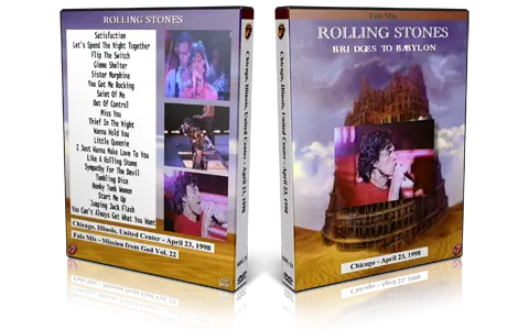 Artwork Cover of Rolling Stones 1998-04-23 DVD Chicago Audience