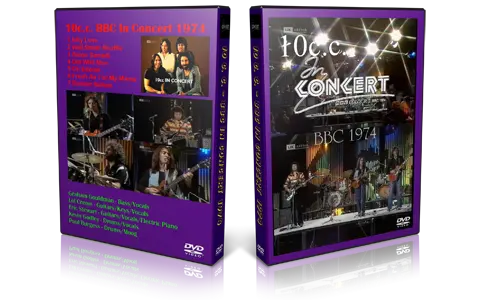 Artwork Cover of 10CC Compilation DVD BBC 1974 Proshot