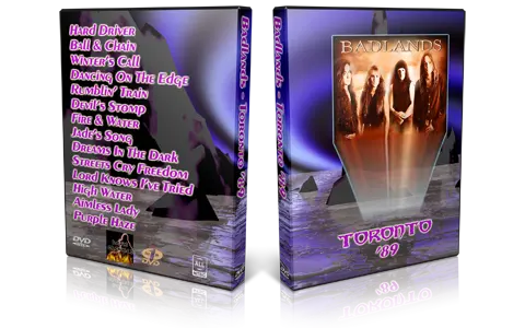 Artwork Cover of Badlands 1989-07-28 DVD Toronto Audience