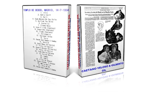 Artwork Cover of Caetano Veloso 1994-07-14 DVD Madrid Proshot