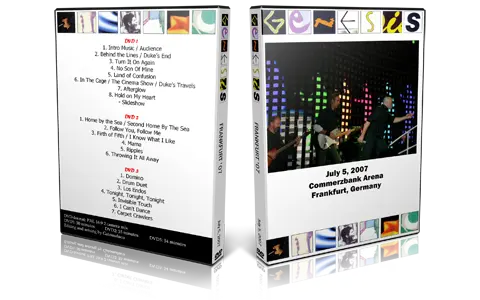 Artwork Cover of Genesis 2007-07-05 DVD Frankfurt Audience