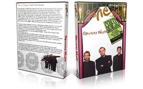 Artwork Cover of Genesis 1992-06-13 DVD Opening Night Proshot