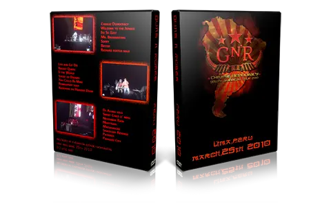 Artwork Cover of Guns N Roses 2010-03-25 DVD Lima Audience