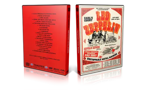 Artwork Cover of Led Zeppelin 1975-05-25 DVD London Proshot