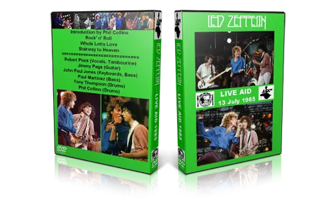 Artwork Cover of Led Zeppelin 1985-07-13 DVD Philadelphia Proshot