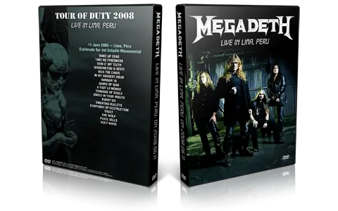 Artwork Cover of Megadeth 2008-06-11 DVD Lima Audience