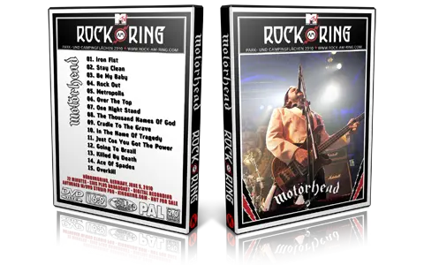 Artwork Cover of Motorhead 2010-06-06 DVD Nurburgring Proshot