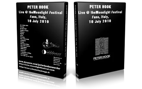 Artwork Cover of Peter Hook 2010-07-10 DVD Fano Audience