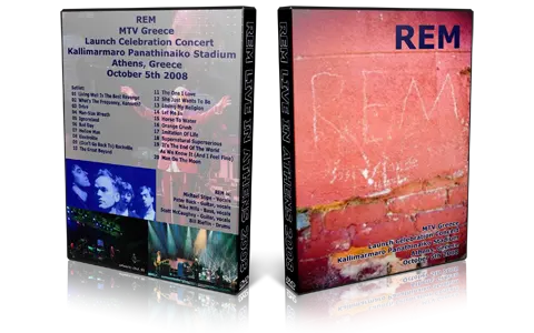 Artwork Cover of REM 2008-10-05 DVD Athens Proshot