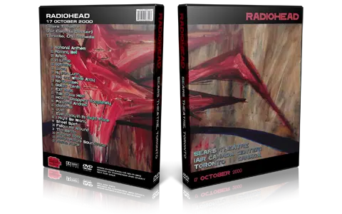 Artwork Cover of Radiohead 2000-10-17 DVD Toronto Audience