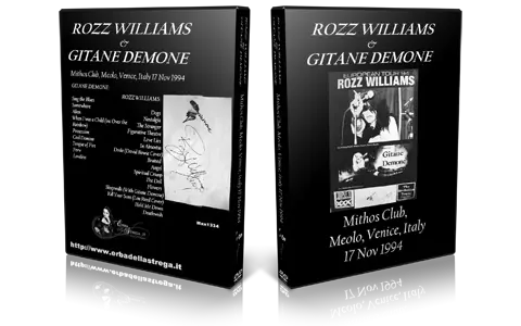 Artwork Cover of Rozz Williams 1994-11-17 DVD Venice Audience