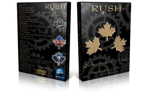 Artwork Cover of Rush 2010-07-15 DVD Quebec City Audience
