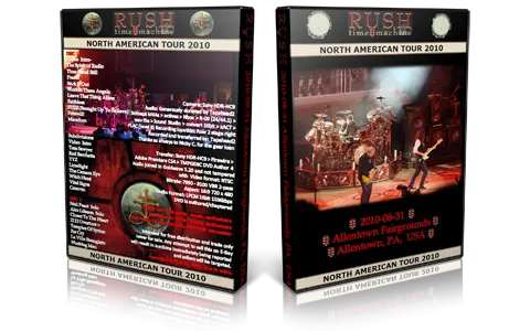 Artwork Cover of Rush 2010-08-31 DVD Allentown Audience