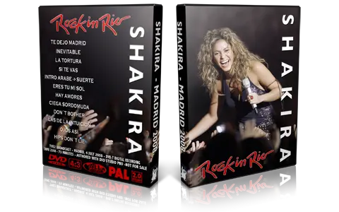 Artwork Cover of Shakira 2008-07-04 DVD Madrid Proshot