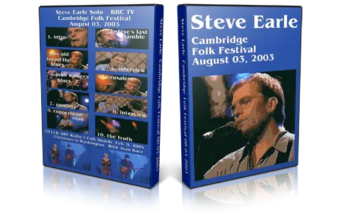 Artwork Cover of Steve Earle 2003-08-03 DVD Cambridge Proshot
